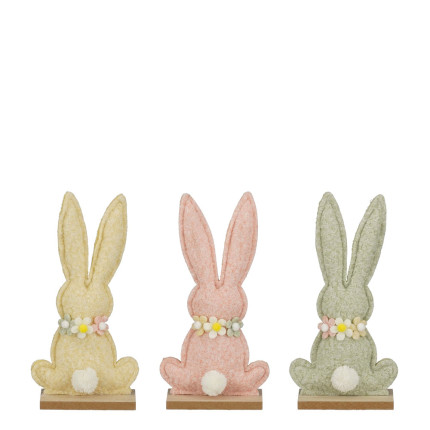 Coniglio Decorativo Colorato su Base