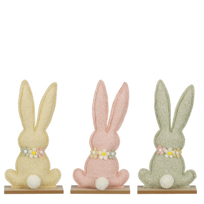 Coniglio Decorativo Colorato su Base