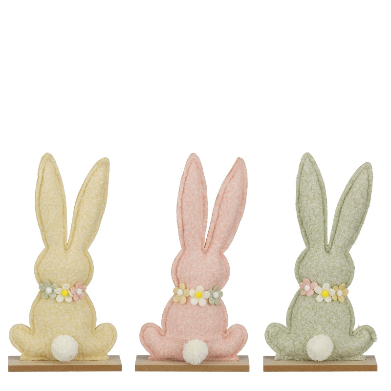 Coniglio Decorativo Colorato su Base