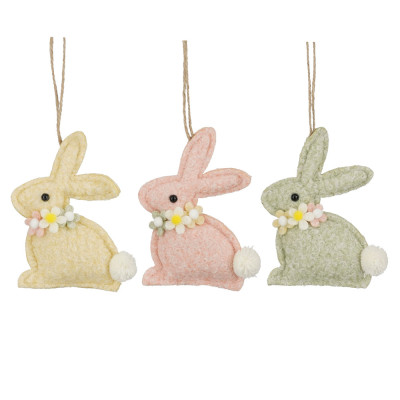 Coniglietto in Feltro Pendente