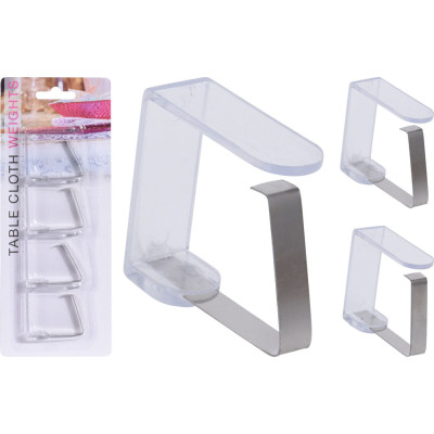 Fermatovaglie in Plastica Trasparente (4 Pezzi)