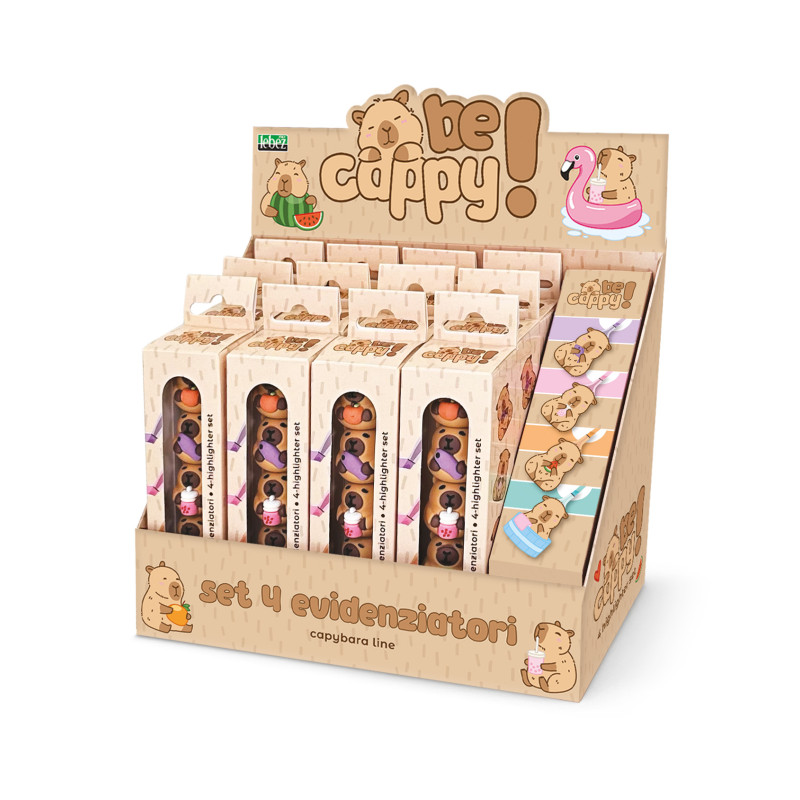 4 Evidenziatori Capibara