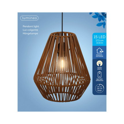 Lampada a Sospensione in Vimini per Esterno