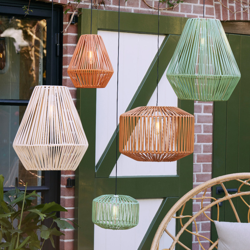 Lampada a Sospensione in Vimini per Esterno