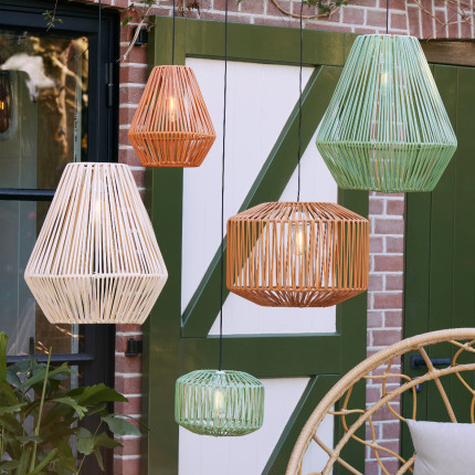Lampada a Sospensione in Vimini per Esterno