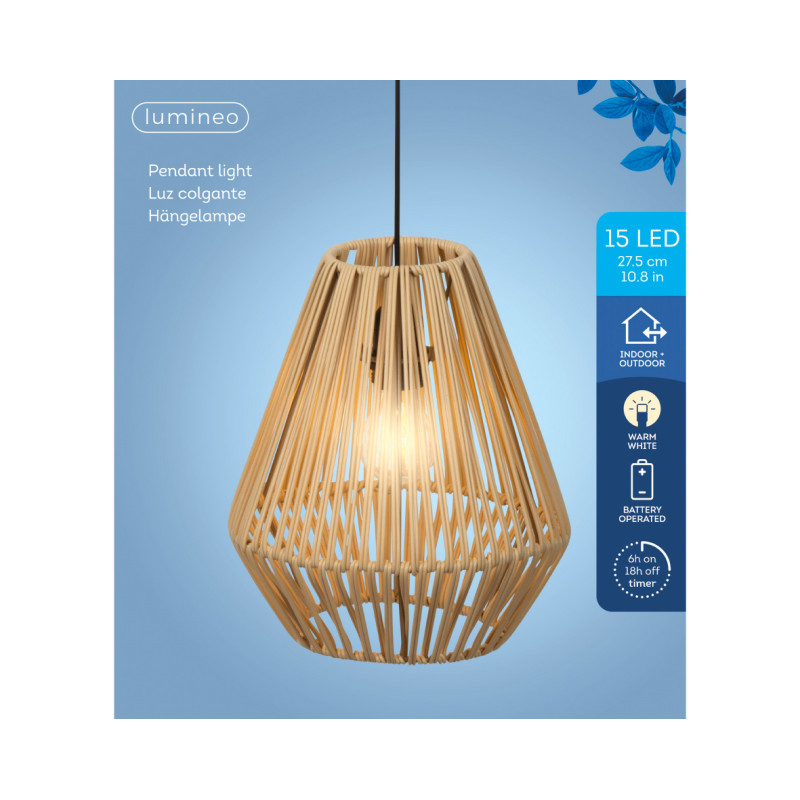 Lampada a Sospensione in Vimini per Esterno