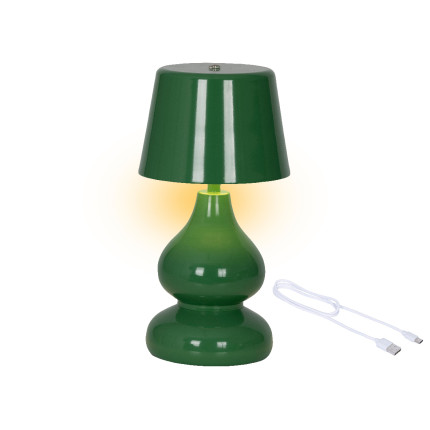 Lampada da Tavolo Led in Ferro Ricaricabile Verde