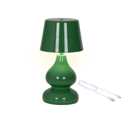 Lampada da Tavolo Led in Ferro Ricaricabile Verde