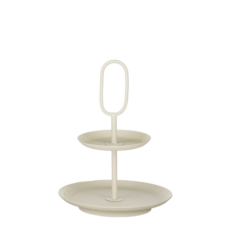 Alzata 2 Piani Crema