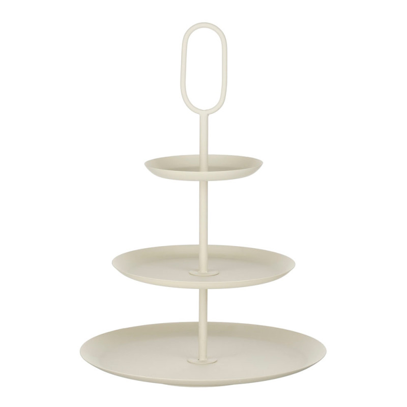 Alzata 3 Piani Crema