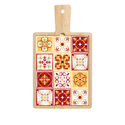 Tagliere Rettangolare in Legno e Ceramica