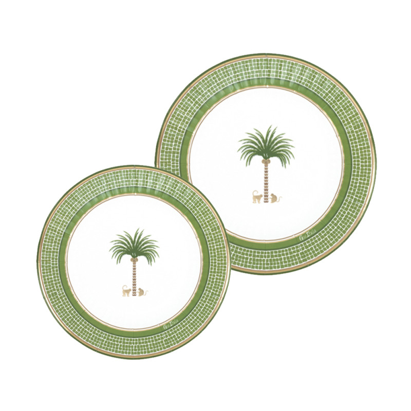 Piatti In Carta Palm Royale (8 Pezzi)