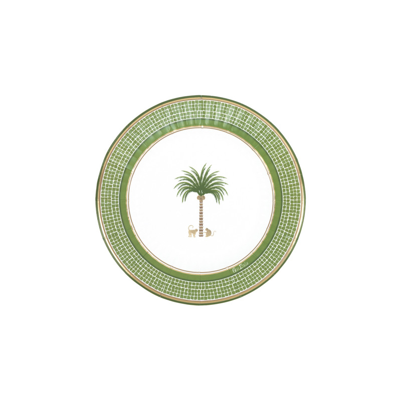 Piatti In Carta Palm Royale (8 Pezzi)
