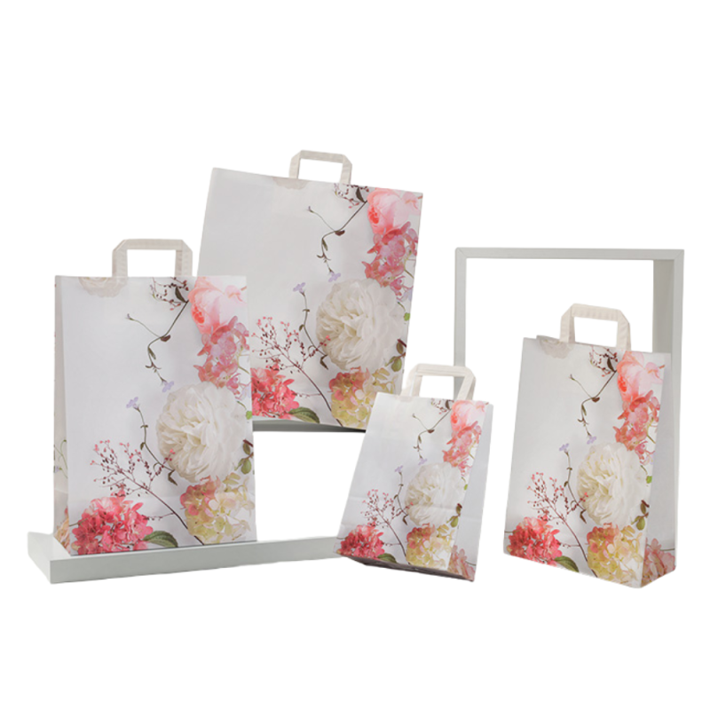 Sacchetti in carta Garden con maniglia piatta