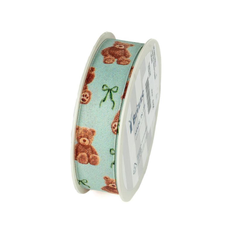 Nastro Tessuto Baby Bears Verde