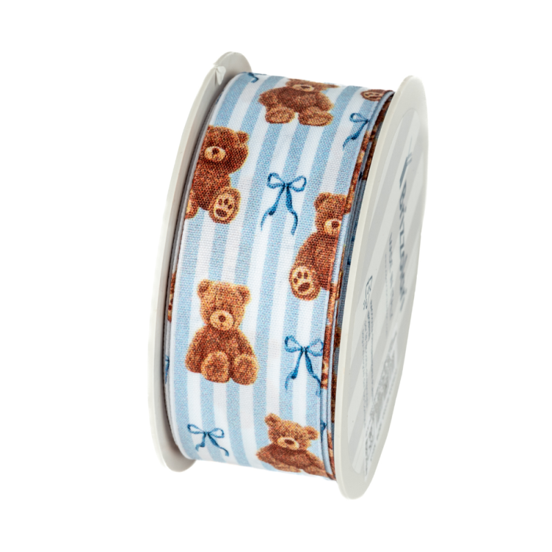 Nastro Tessuto Baby Bears Azzurro