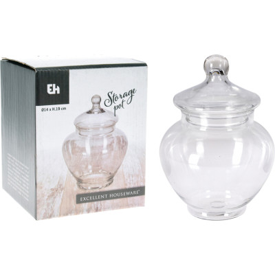 Barattolo In Vetro Con Coperchio 19cm