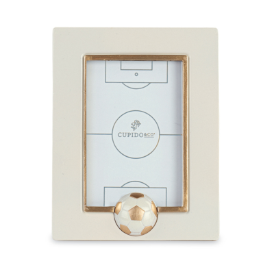 Portafoto Calcio Bianco e Oro