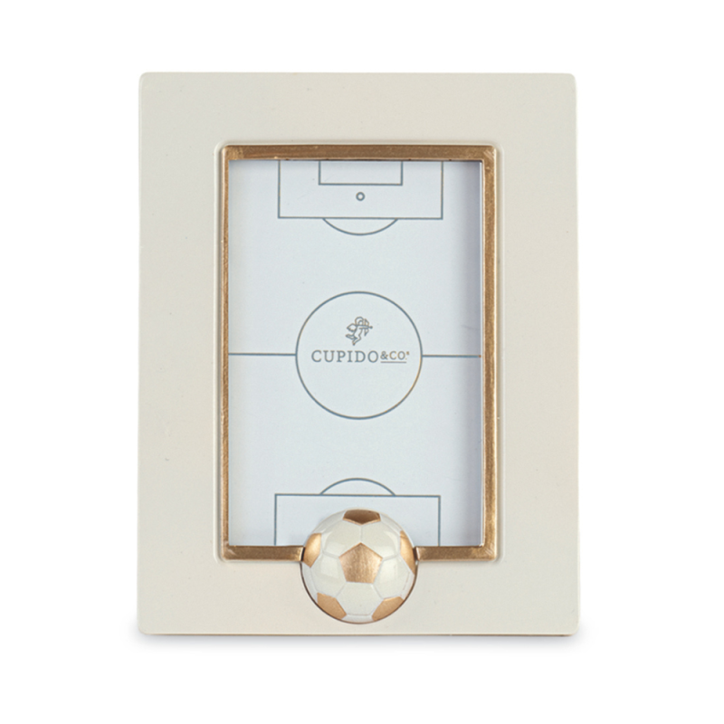 Portafoto Calcio Bianco e Oro