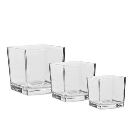 Vasetto Cubico in Vetro