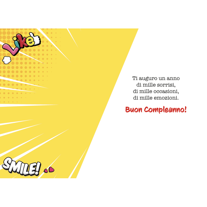 Biglietto Compleanno Fumetti