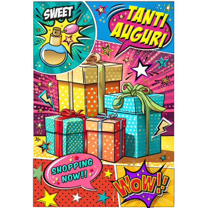 Biglietto Compleanno Fumetti