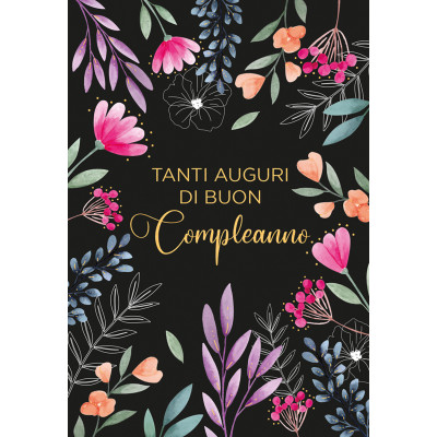 Biglietto Compleanno Floreale