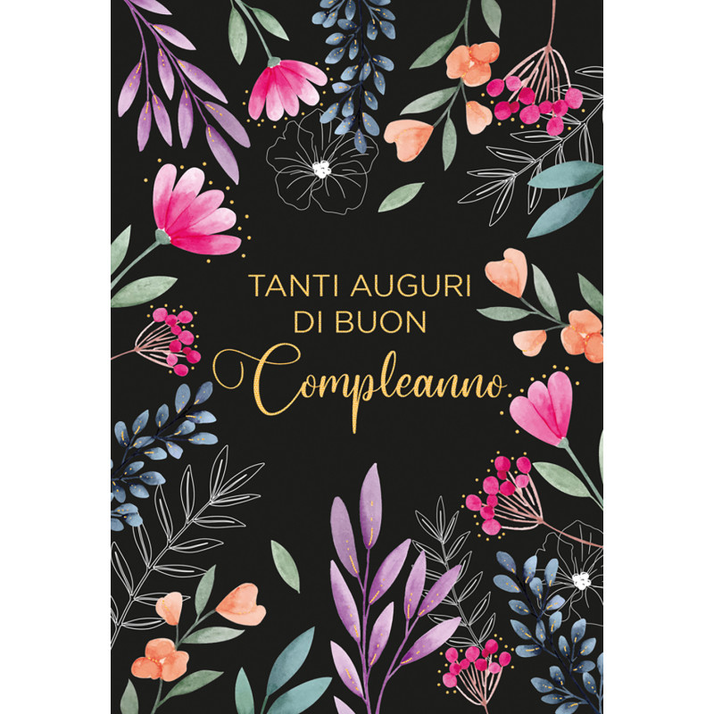Biglietto Compleanno Floreale