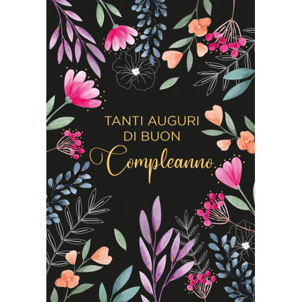 Biglietto Compleanno Floreale