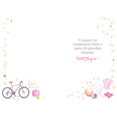 Biglietto Compleanno Sport Femminile 2