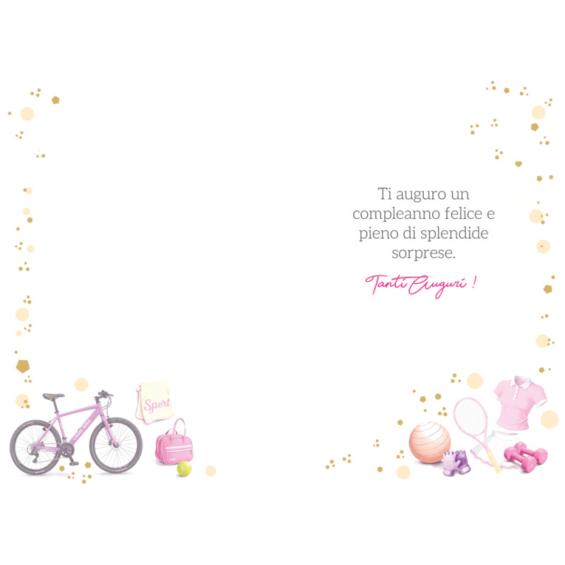 Biglietto Compleanno Sport Femminile