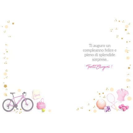 Biglietto Compleanno Sport Femminile