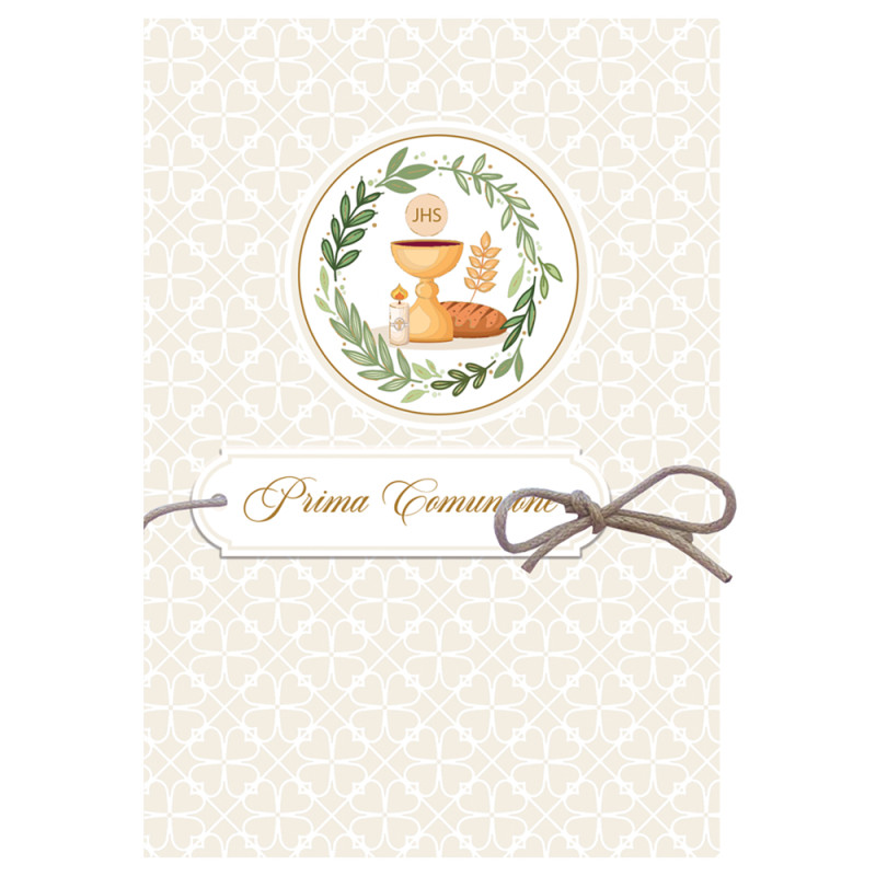 Biglietto Prima Comunione Con Cordino