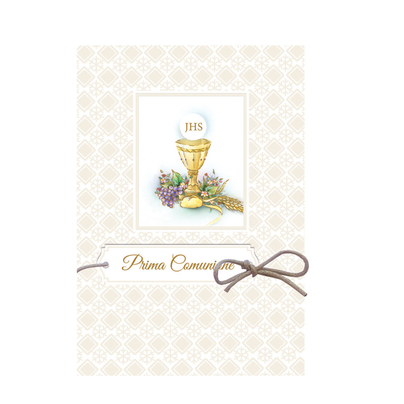 Biglietto Prima Comunione Con Cordino