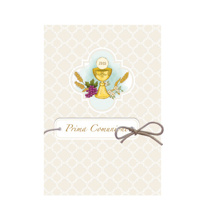 Biglietto Prima Comunione Con Cordino