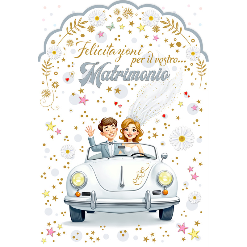 Biglietto Matrimonio Auto