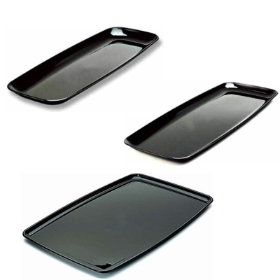 Vassoi in Plastica Rettangolari Riutilizzabili (5 Pezzi)