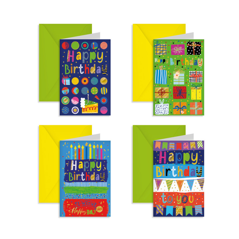 Biglietto Festoso Happy Birthday