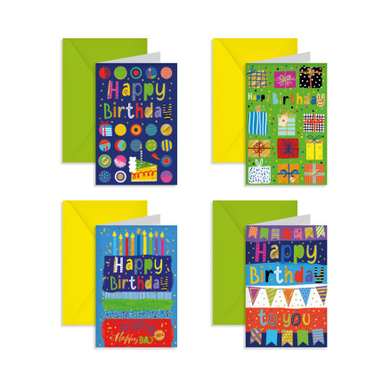 Biglietto Festoso Happy Birthday