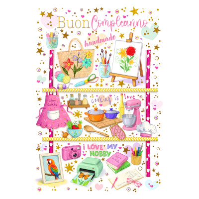 Biglietto Compleanno I Love My Hobby