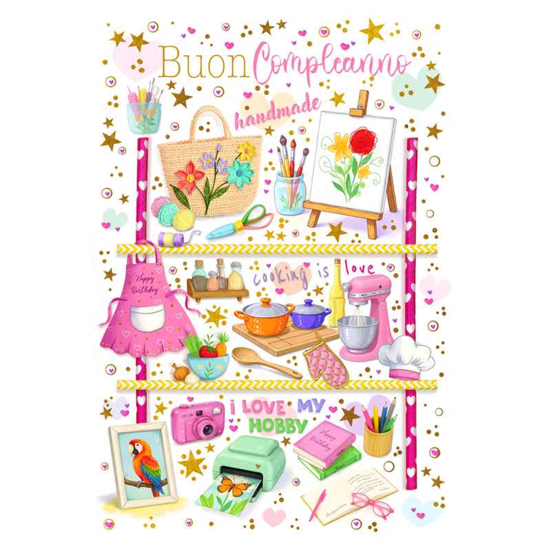 Biglietto Compleanno I Love My Hobby