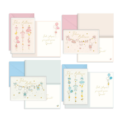 Biglietto Battesimo Vestitini