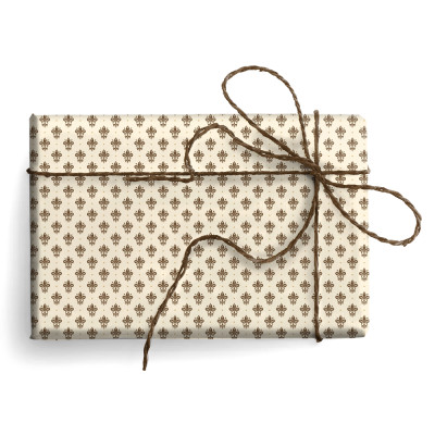 Carta Gigli Marrone e Pois Oro