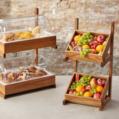 Set Expo in Legno di Acacia