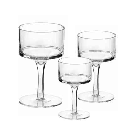 Vaso in Vetro con Gambo