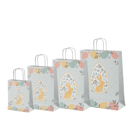 Sacchetti Coniglietto Pasquale Cordino Ritorto