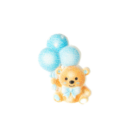Gessetto Orso Con Palloncini Azzurro