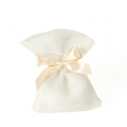 Bustina Portaconfetti Chiffon Crema