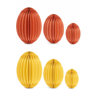 Uovo Decorativo In Carta Plissé