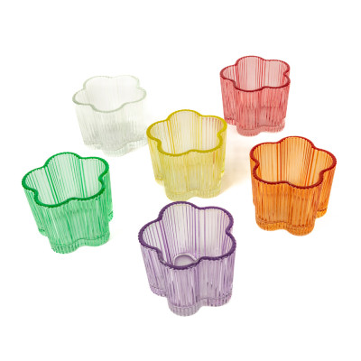 Tealight Vetro a Fiore